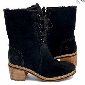 TIMBERLAND- NWOT Women's Black Suede Winter Boots